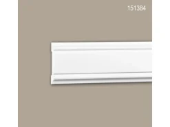 PROFHOME 151384 Wand- und Friesleiste Stuckleiste Zierleiste Friesleiste 2 m 200 cm x 0,8 cm x 4,7 cm Weiß