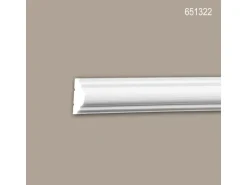 PROFHOME 651322 Wandleiste Stuckleiste Zierleiste Friesleiste Stoßfest 2 m 200 cm x 1,2 cm x 2,5 cm Weiß