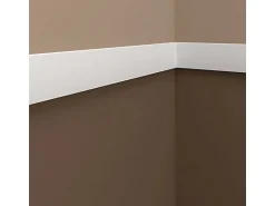 PROFHOME 651363 Wandleiste Stuckleiste Zierleiste Friesleiste Stoßfest 2 m 200 cm x 1,3 cm x 7,0 cm Weiß