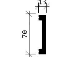 PROFHOME 651363 Wandleiste Stuckleiste Zierleiste Friesleiste Stoßfest 2 m 200 cm x 1,3 cm x 7,0 cm Weiß