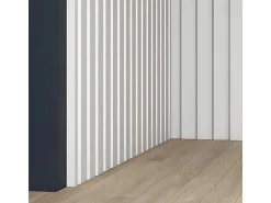 PROFHOME 659806-Box 3D Wandpaneele 1 Karton Set mit 3 Paneelen 6 m Weiß