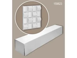 PROFHOME 159823-Box 3D Wandpaneele 1 Karton Set mit 2 Paneelen 0,72 m2 Weiß