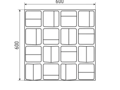 PROFHOME 159823-Box 3D Wandpaneele 1 Karton Set mit 2 Paneelen 0,72 m2 Weiß