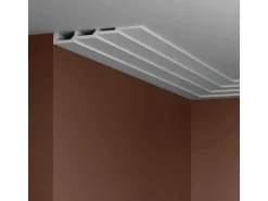 PROFHOME 659805-280-Box 3D Wandpaneele 1 Karton Set mit 4 Paneelen 11,2 m 1 Karton mit 4 Leisten 11,2 m Weiß