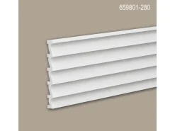 PROFHOME 659801-280-Box 3D Wandpaneele 1 Karton Set mit 3 Paneelen 8,4 m Weiß