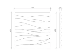 PROFHOME 159001-Box 3D Wandpaneele 1 Karton Set mit 4 Paneelen 1,44 m2 Weiß