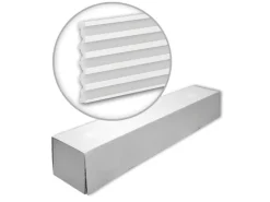 PROFHOME 659802-280-Box 3D Wandpaneele 1 Karton Set mit 3 Paneelen 8,4 m Weiß