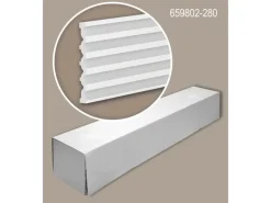 PROFHOME 659802-280-Box 3D Wandpaneele 1 Karton Set mit 3 Paneelen 8,4 m Weiß