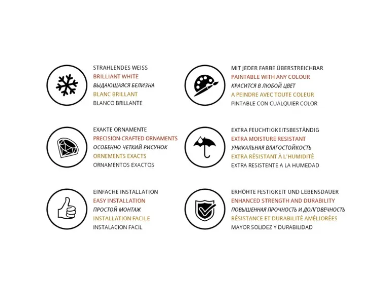 PROFHOME 159817-Box 3D Wandpaneele 1 Karton Set mit 6 Paneelen 1,5 m2 Weiß