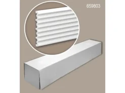 PROFHOME 659803-Box 3D Wandpaneele 1 Karton Set mit 3 Paneelen 6 m Weiß