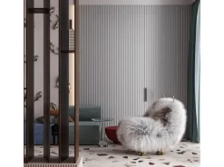 PROFHOME 659803-Box 3D Wandpaneele 1 Karton Set mit 3 Paneelen 6 m Weiß