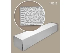 PROFHOME 151518-Box 3D Wandpaneele 1 Karton Set mit 2 Paneelen 4,08 m Weiß