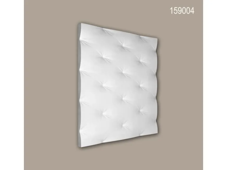 PROFHOME 159004-Box 3D Wandpaneele 1 Karton Set mit 4 Paneelen 1,44 m2 Weiß