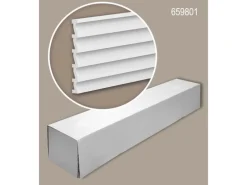 PROFHOME 659801-Box 3D Wandpaneele 1 Karton Set mit 3 Paneelen 6 m Weiß