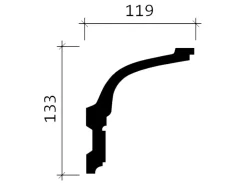 PROFHOME 150175F Flexible Eckleiste Stuckleiste aus Flexiblem Polyurethan 2 m 200 cm x 11,9 cm x 13,3 cm Weiß