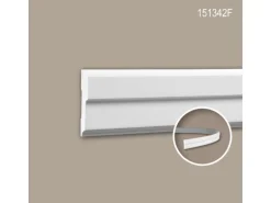 PROFHOME 151342F Flexible Wand- und Friesleiste Stuckleiste Zierleiste 2 m 200 cm x 1,5 cm x 7,5 cm Weiß