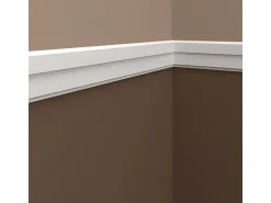 PROFHOME 151342F Flexible Wand- und Friesleiste Stuckleiste Zierleiste 2 m 200 cm x 1,5 cm x 7,5 cm Weiß