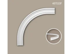 PROFHOME 487033F Flexibler Bogenrahmen Fassaden Element Fensterumrandung, 95 cm x 3,7 cm x 95 cm Weiß