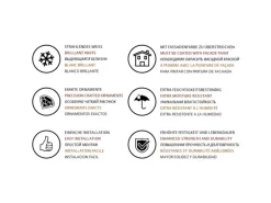 PROFHOME 487033F Flexibler Bogenrahmen Fassaden Element Fensterumrandung, 95 cm x 3,7 cm x 95 cm Weiß