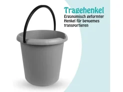 ProHome Eimer 5 Liter Kunststoffbügel Mix 3er Pack