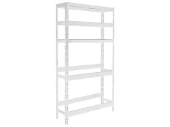 PROREGAL Getränkekistenregal Bodensee HxBxT 180 x 100 x 30 cm 6 Kisten und 3 Boards Weiss