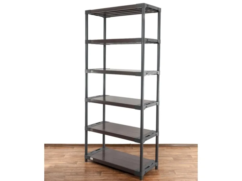 PROREGAL Kunststoffregal Grey Bear Extra-Tall HxBxT 220 x 80 x 46 cm Fachlast 120 kg Grau