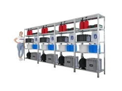 PROREGAL Mega Deal 4x Schwerlastregal Ares HxBxT 180x90x40cm Fachlast 125 kg Verzinkt