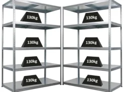 PROREGAL Mega Deal 2x Schwerlastregal Steel Eagle HxBxT 180x120x60cm Fachlast 130kg Verzinkt