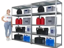 PROREGAL Mega Deal 2x Schwerlastregal Steel Eagle HxBxT 180x120x60cm Fachlast 130kg Verzinkt