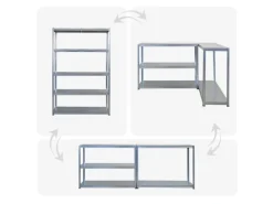 PROREGAL Mega Deal 4x Schwerlastregal Steel Eagle HxBxT 180x120x40 cm Fachlast 130kg Verzinkt