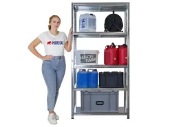 PROREGAL Mega Deal 4x Schwerlastregal Ragnar HxBxT 180x90x40cm 5 Stahlplatten-Ebenen Fachlast 125 kg Verzinkt