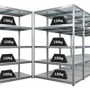 PROREGAL Mega Deal 5x Schwerlastregal Steel Eagle HxBxT 180x120x60cm Fachlast 130kg Verzinkt