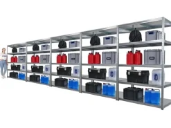 PROREGAL Mega Deal 5x Schwerlastregal Steel Eagle HxBxT 180x120x60cm Fachlast 130kg Verzinkt