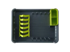 PROREGAL Praktischer Geschirrtrockner Aus Mattem Edelstahl & Kunststoff HxBxT 13 x 31 x 44,7cm Anthrazit