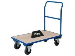 PROREGAL Profi Plattformwagen HxBxT 102 x 60 x 98 cm Traglast 450 kg Lichtblau