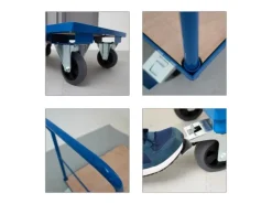 PROREGAL Profi Plattformwagen HxBxT 102 x 60 x 98 cm Traglast 450 kg Lichtblau