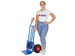 PROREGAL Sackkarre Rhino XL Schaufel HxBxT 104 x 60 x 50 cm Tragkraft 250kg Pannensichere Räder Blau