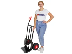 PROREGAL Sackkarre Rhino XL Schaufel HxBxT 104 x 60 x 50 cm Tragkraft 250kg Pannensichere Räder Schwarz