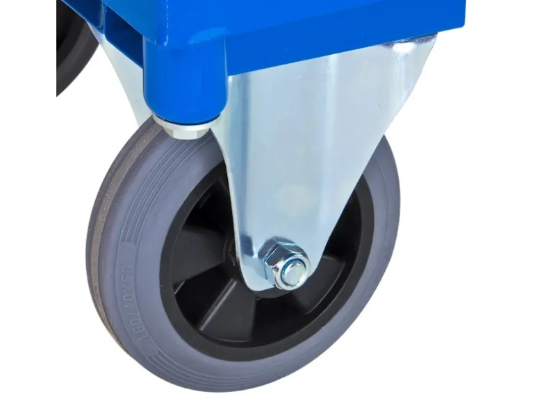 PROREGAL Transportwagen Doppelstirnwand 2 Wände HxBxL 94 x 50 x 102 cm Traglast 180 kg Lichtblau