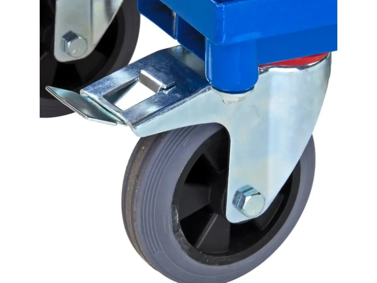 PROREGAL Transportwagen Doppelstirnwand 2 Wände HxBxL 94 x 50 x 102 cm Traglast 180 kg Lichtblau