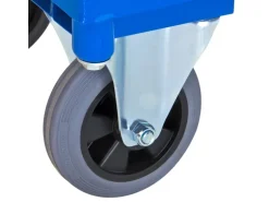 PROREGAL Transportwagen Doppelstirnwand Hx BxL 93 x 50 x 910 cm Traglast 180 kg Lichtblau