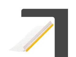 Protektor Anputzleiste 50x 260cm x 9mm PVC Weiß Schutzlippe mit Gewebe