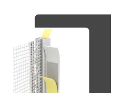 Protektor Anputzleiste 50x 260cm x 9mm PVC Weiß Schutzlippe mit Gewebe