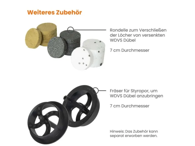 Protektor Dämmstoffdübel 100 Stück Ø8x180mm mit Stahlnagel für WDVS