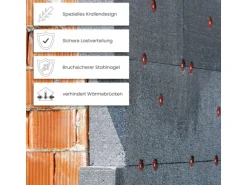 Protektor Dämmstoffdübel 100 Stück Ø8x120mm mit Stahlnagel für WDVS