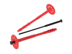 Protektor Dämmstoffdübel 100 Stück Ø10x200mm Verstärkter Schaft mit Kunststoffnagel für WDVS