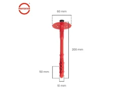 Protektor Dämmstoffdübel 100 Stück Ø10x200mm Verstärkter Schaft mit Kunststoffnagel für WDVS