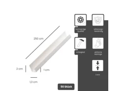 Protektor Einfassprofil 3741 50x 250cm PVC Weiß für 12,5mm Gipskarton
