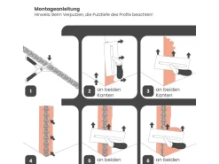 Protektor Kantenprofil 1007 Innenputz 25x 150cm x 10mm Edelstahl Silber