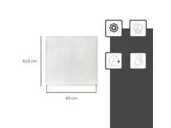 Protektor Revisionsklappe 60cm x 60cm mit Schnappverschluss Stahl Weiß